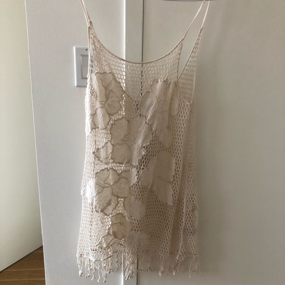 Out from under beach cover-up crochet dress